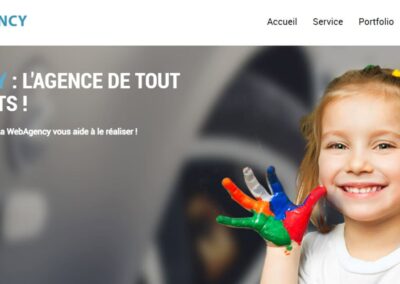 Capture d’écran d’un site vitrine réalisé à partir de l’intégration d’une maquette web.