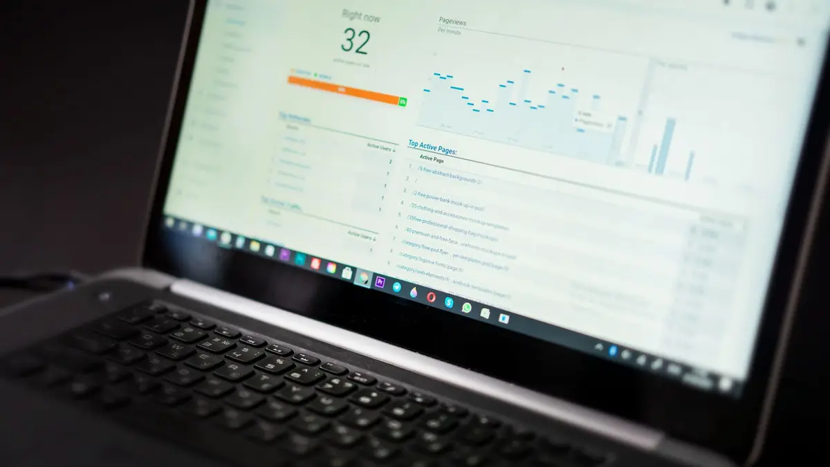 Tableau de statistiques mesurant la visibilité d’un site internet